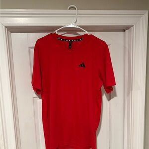 Adidas Men's Bold Red Short Sleeve Tee
